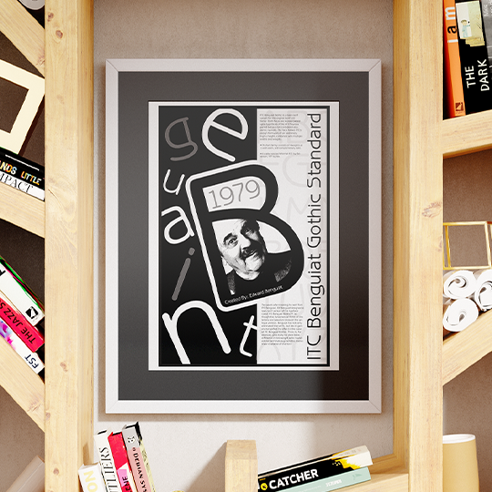 Typography Poster & Magazine Spread: Benguiat Gothic - made by Amanda Davis