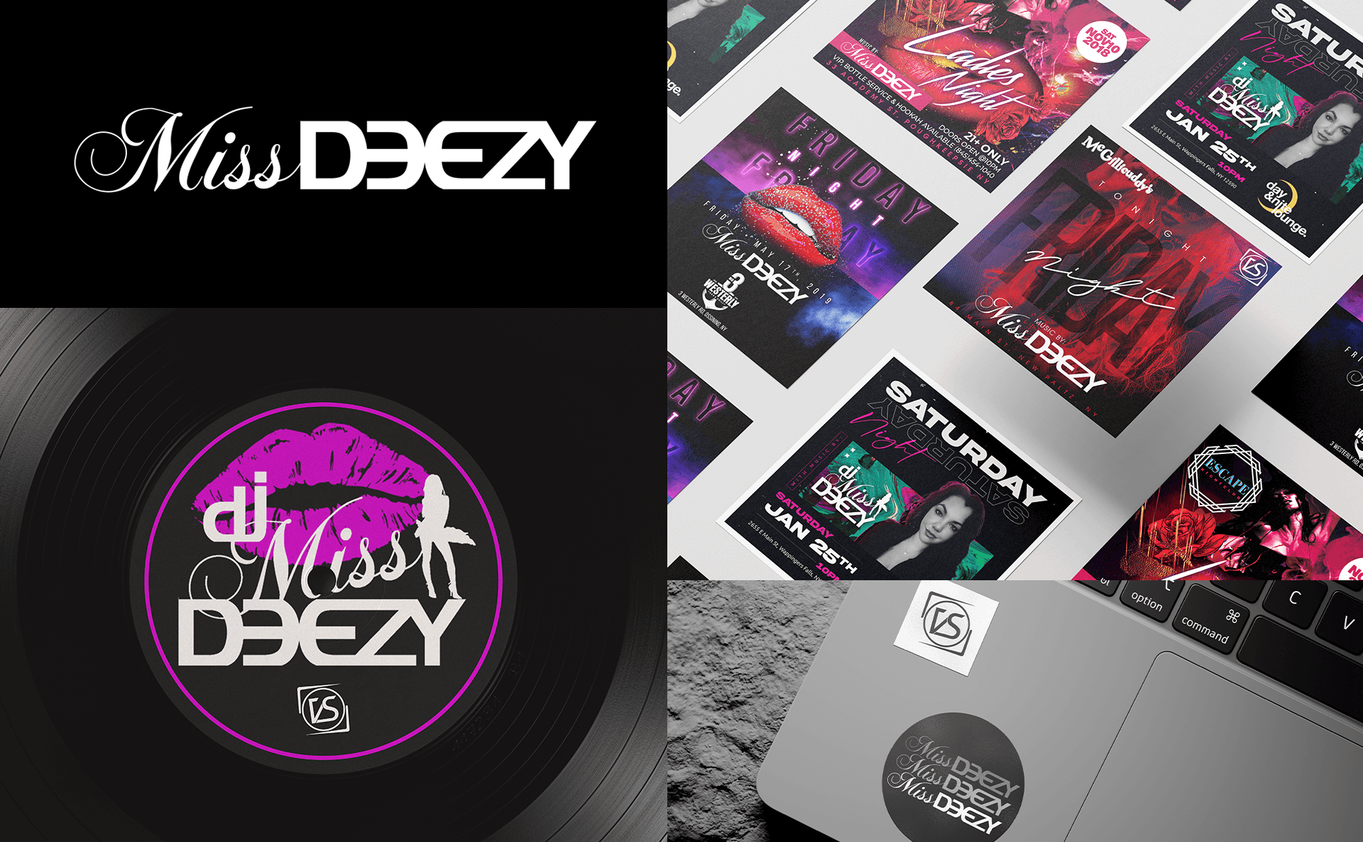Brand Identity: DJ Miss Deezy - made by Amanda Davis
