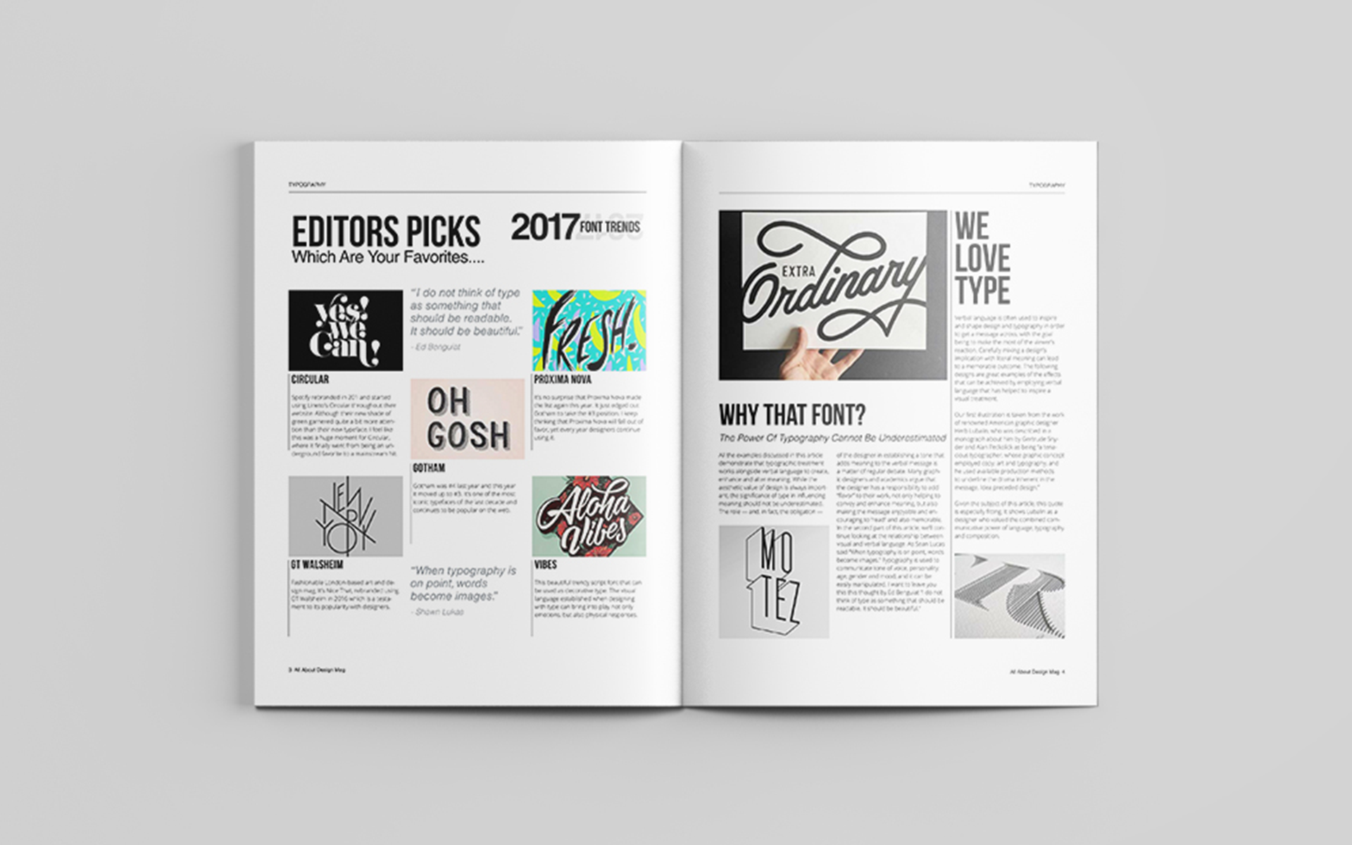 Typography - Magazine Spread - made by Amanda Davis