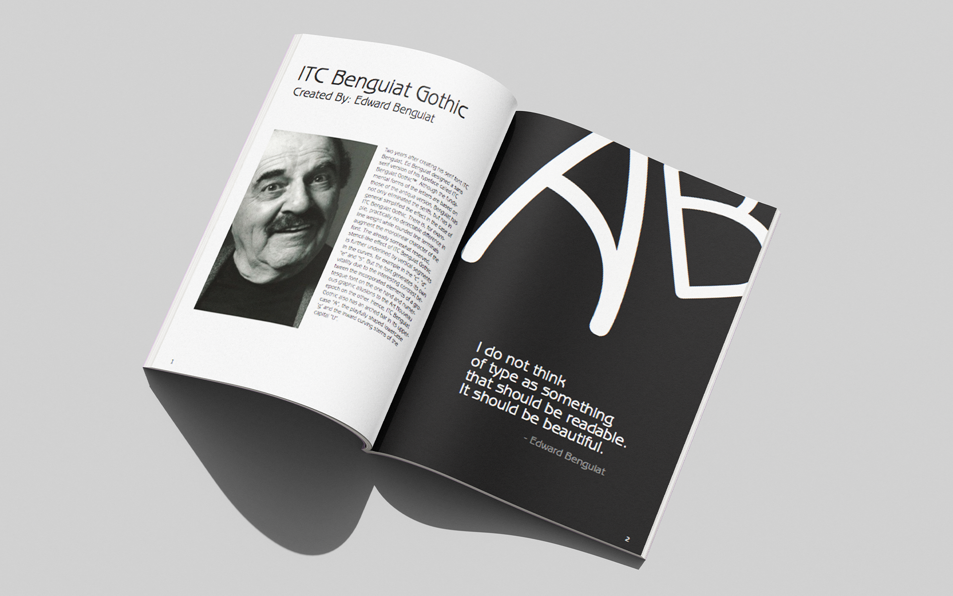 Typography Poster & Magazine Spread - made by Amanda Davis